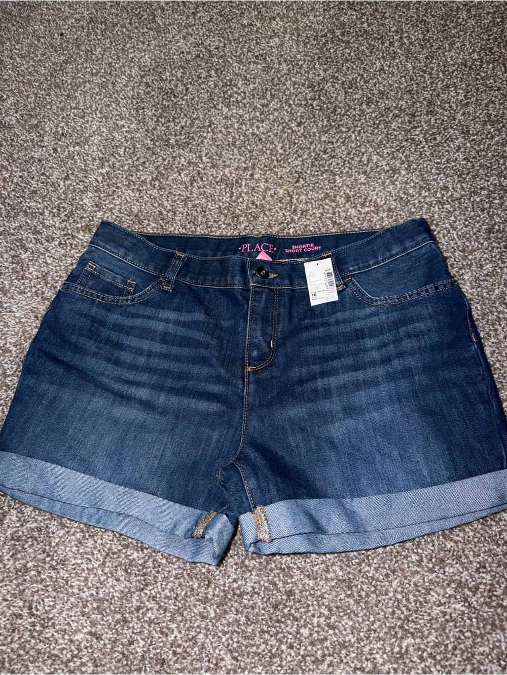 The Children's Place Dark Blue Rolled-Hem Denim Shorts